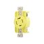 Corrosion Resistant Locking Receptacle, #14-10 Awg, 20A, 125/250V, Yellow, L14-20 3-Pole 4-Wire, CRL1420R