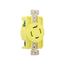 Corrosion Resistant Locking Receptacle, #14-10 Awg, 20A, 125/250V, Yellow, L14-20 3-Pole 4-Wire, CRL1420R