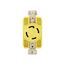 Corrosion Resistant Locking Receptacle, #14-10 Awg, 30A, 125/250V, Yellow, L14-30 3-Pole 4-Wire, CRL1430R