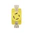 Corrosion Resistant Locking Receptacle, #14-10 Awg, 20A, 250V, Yellow, L15-20 3-Pole 4-Wire, CRL1520R