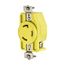 Corrosion Resistant Locking Receptacle, #14-10 Awg, 30A, 125V, Yellow, L5-30, 2-Pole 3-Wire, CRL530R