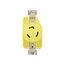 Corrosion Resistant Locking Receptacle, #14-10Awg, 20A, 250V, Yellow, L6-20, 2-Pole 3-Wire, CRL620R