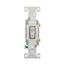 Commercial Toggle Switch, #14-10 Awg 15A 120/277V, Gray, Load Type: Motor Control, Fan, 1-Pole, CS115GY