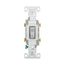 Commercial Toggle Switch, #14-10 Awg 15A, 120/277V, Gray, Load Type: Motor Control, Fan, 2-Pole, CS215GY