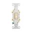 Commercial Toggle Switch, #14-10 Awg 15A, 120/277V, Ivory, Load Type: Motor Control, Fan, 2-Pole, CS215V