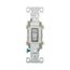 Commercial Toggle Switch, #14-10 Awg 20A, 120/277V, Gray, Load Type Motor Control, Fan, 2-Pole, CS220GY