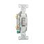 Commercial Toggle Switch, #14-10 Awg 20A, 120/277V, Gray, Load Type Motor Control, Fan, 2-Pole, CS220GY