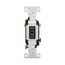 Commercial Grade Toggle Switch, #14-10 Awg, 15A, 120/277V, Side Wire, Screw, Black, 3-Way, CS315BK