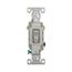 Commercial Grade Toggle Switch, #14-10 Awg, 15A, 120/277V, Side Wire, Screw, Gray, 3-Way, CS315GY