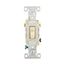 Commercial Grade Toggle Switch, #14-10 Awg, 20A, 120/277V, Side Wire, Screw, Ivory, 3-Way, CS320V