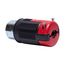 Locking Plug, #10-6Awg, 50A, 125/250V, Back Wiring, Black, Red, 3-Pole, 4-Wire, 0.44 To 1.25", CS6365EX