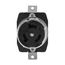 Locking Receptacle, #10-6Awg, 50A, 125/250V, Back Wiring, Black, Single, 3-Pole, 4-Wire, Steel, CS6369