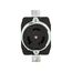 Locking Receptacle, #10-6Awg, 50A, 125/250V, Back Wiring, Black, Single, 2-Pole, 3-Wire, Steel, CS6370