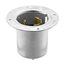 Arrow Hart Locking Flanged Inlet, #10-6Awg, 50A, 125/250V, Steel, 3-Pole, 4-Wire, CS6375