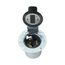 Locking Flanged Inlet w/ Lid, #10-6Awg, 50A, 125/250V, Steel, 3-Pole, 4-Wire, CS6376