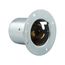 Arrow Hart California Standard Locking Flanged Inlet, #10-6Awg, 50A, 125V, Steel, 2-Pole 3-Wire, CS6377
