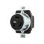 Locking Receptacle, #10-6Awg, 50A, 480V, Back Wiring, Black, Single, 3-Pole, 4-Wire, CS8169