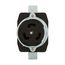 Locking Receptacle, #10-6Awg, 50A, 250V, Back Wiring, Black, Single, 3-Pole, 4-Wire, Steel, CS8369