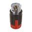Locking Plug, #10-6Awg, 50A, 480V, Back Wiring, Black, Red, 2-Pole, 3-Wire, 0.44 To 1.06 In, CS8465EX