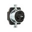 Locking Receptacle, #10-6Awg, 50A, 480V, Back Wiring, Black, Single, 2-Pole, 3-Wire, Steel, CS8469