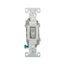 Commercial Toggle Switch, #14-10 Awg 20A, 120/277V, Gray, Load Type: Motor Control, Fan, 1-Pole, CSB120GY
