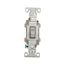Commercial Toggle Switch, #14-10 Awg 20A, 120/277V, Gray, Load Type: Motor Control, Fan, 2-Pole, CSB220GY