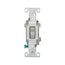 Commercial Grade Toggle Switch, #14-10 Awg, 15A, 120/277V, Back & Side, Screw, Gray, 3-Way, CSB315GY