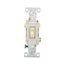 Commercial Grade Toggle Switch, #14-10 Awg, 15A, 120/277V, Back & Side, Screw, Ivory, 3-Way, CSB315V