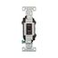 Commercial Grade Toggle Switch, #14-10 Awg, 20A, 120/277V, Back & Side, Screw, Brown, 3-Way, CSB320B