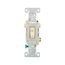 Commercial Grade Toggle Switch, #14-10 Awg, 20A, 120/277V, Back & Side, Screw, Ivory, 3-Way, CSB320V