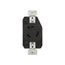Auto Grip Locking Receptacle, #14-8 Awg, 20A, 480V, Black, Single, L12-20, 3-Pole, 3-Wire, CWL1220R
