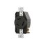 Auto Grip Locking Receptacle, #14-8 Awg, 20A, 480V, Black, Single, L12-20, 3-Pole, 3-Wire, CWL1220R