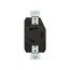 Auto Grip Locking Receptacle, #14-8 Awg, 30A, 480V, Black, Single, L12-30, 3-Pole, 3-Wire, CWL1230R