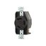 Auto Grip Locking Receptacle, #14-8 Awg, 30A, 480V, Black, Single, L12-30, 3-Pole, 3-Wire, CWL1230R
