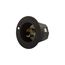 Safety Grip Locking Flanged Inlet, #14-10 Awg, 15A, 277V, Black, L7-15, 2-Pole 3-Wire, CWL715FI