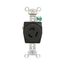 Safety Grip Locking Receptacle, #14-8 Awg 15A, 277V, Black, L7-15, 2-Pole 3-Wire, CWL715R