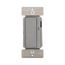 Decorator Dimmer, Preset Feature, #14 -12 Awg 120V, Slide Actuator, 1-Pole, 3-Way, 600W, Gray, DLC03P-GY