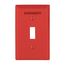 Standard Size Pre-Marked Special Use Wallplate, Red, Toggle, Nylon, 1, "Emergency", EM5134RD-SPL