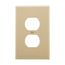 Duplex Receptacle Wallplate, Premarked "Emergency", 10% Deeper Than Standard, 1-Gang, EM93101