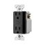Plt Wi-Fi Smart Duplex Receptacle, Neutral Required, 120V, Split Control 15A, 1/2 Hp, 120V Black, EWFTRCR15-BK-BX-L