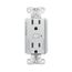 Plt Wi-Fi Smart Duplex Receptacle, 120V, Split Control 15A, 1/2 Hp, 120V Silver Granite, EWFTRCR15-SG-BX-L