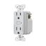 Plt Wi-Fi Smart Duplex Receptacle, 120V, Split Control 15A, 1/2 Hp, 120V Silver Granite, EWFTRCR15-SG-BX-L