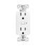 Plt Wi-Fi Smart Duplex Receptacle, Neutral Required, 120V, Split Control 15A, 1/2 Hp, 120V, EWFTRCR15-W-BX-L