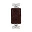 Plt Wi-Fi Smart Duplex Receptacle, Weather Resistant, Split Control 15A, 1/2 Hp, 120V Brown, EWFWRCR15-B-BX-L