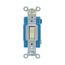 Ezlink Modular Toggle Switch, 15 A, 120-277 Vac, 60 Hz, Single-Pole, Three-Wire, Ivory, EZ1201V