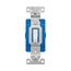 Ezlink Modular Toggle Switch, 15 A, 120-277 Vac, 60 Hz, Single-Pole, Three-Wire, White, EZ1201W
