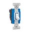 Ezlink Modular Toggle Switch, 15 A, 120-277 Vac, 60 Hz, Single-Pole, Three-Wire, White, EZ1201W