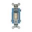 Ezlink Modular Toggle Switch, 15 A, 120-277 Vac, 60 Hz, Three-Pole, Four-Wire, Ivory, EZ1203V