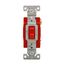 Ezlink Modular Toggle Switch, 20 A, 120-277 Vac, 60 Hz, Single-Pole, Three-Wire, Red, EZ1221RD