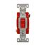 Ezlink Modular Toggle Switch, 20 A, 120-277 Vac, 60 Hz, Three-Pole, Four-Wire, Red, EZ1223RD